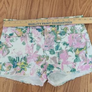7 foa all mankind floral shorts
